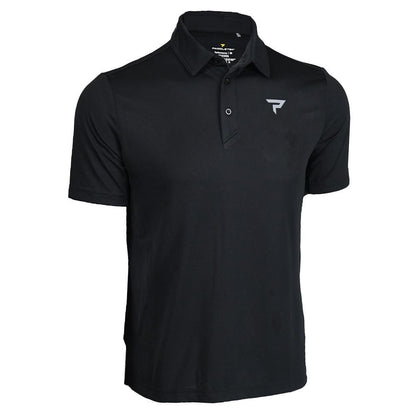 Men's Performance Tennis Polo Pickleball Apparel PADDLETEK Black S