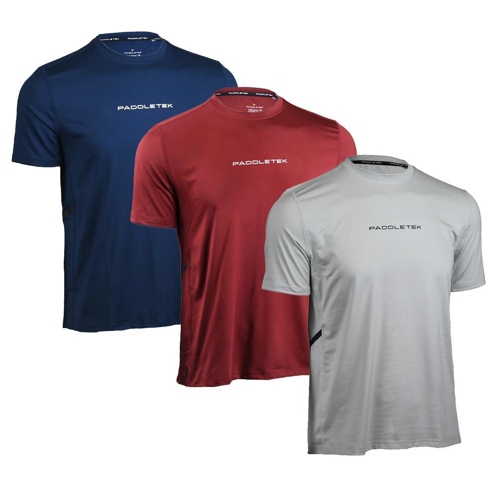 Men's Performance Short Sleeve Tennis Top Pickleball Apparel PADDLETEK