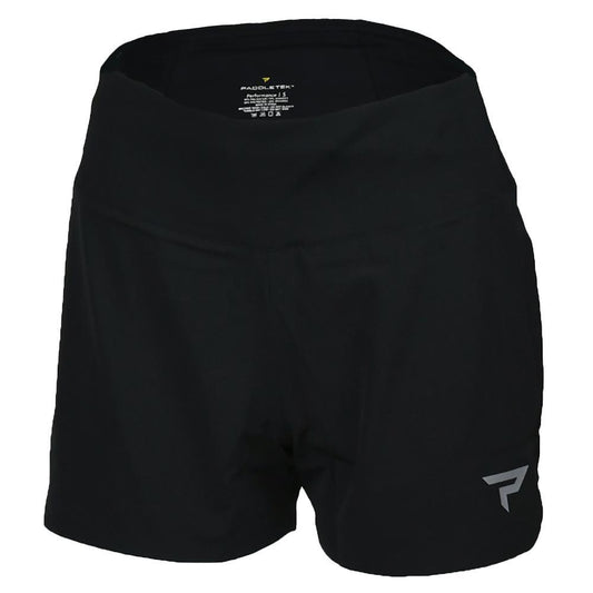 Womens Base Level Performance Tennis Short Black Womens Apparel PADDLETEK XL