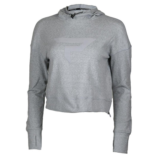 Womens Cropped Fleece Tennis Hoodie Glacier Gray Womens Apparel PADDLETEK XL