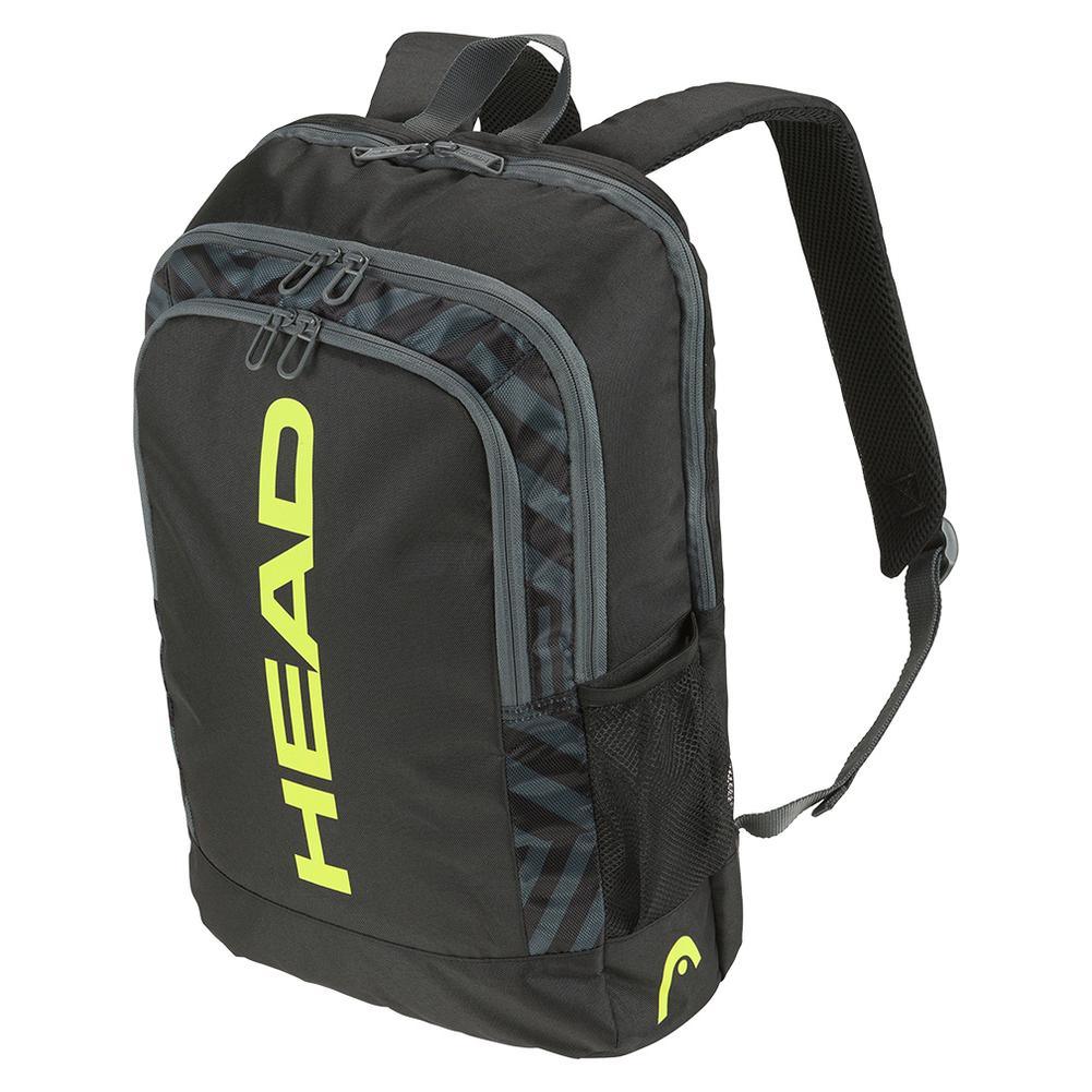 Base 17L Tennis Backpack Black and Yellow Bags HEAD Black