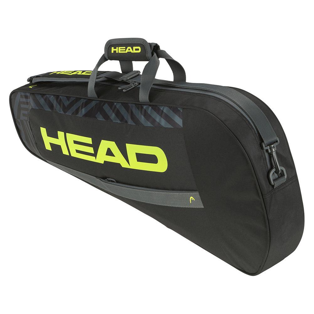 Base S Tennis Racquet Bag Black and Yellow Bags HEAD Black