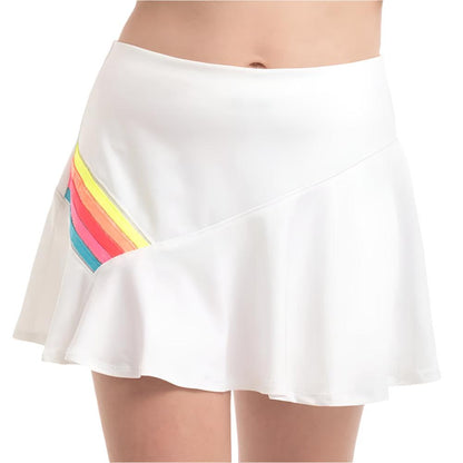 Girl's Prisma Stripe Tennis Skort Rainbow Girls Apparel LUCKY IN LOVE 2XS