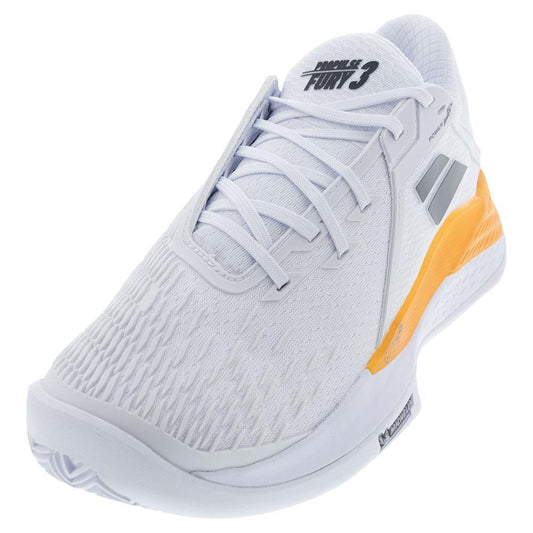 Men's Benoit Paire Propulse Fury Limited Edition Tennis Shoes White and Orange Tournament Gear BABOLAT White