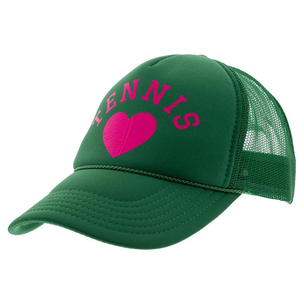 Tennis Trucker Hat Green Caps And Visors RUNWAY ATHLETICS Green