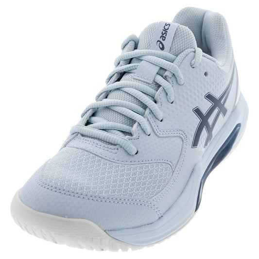 Womens Gel-Dedicate 8 Pickleball Shoes Cool Grey and Vintage Indigo Womens Shoes ASICS 5 Blue