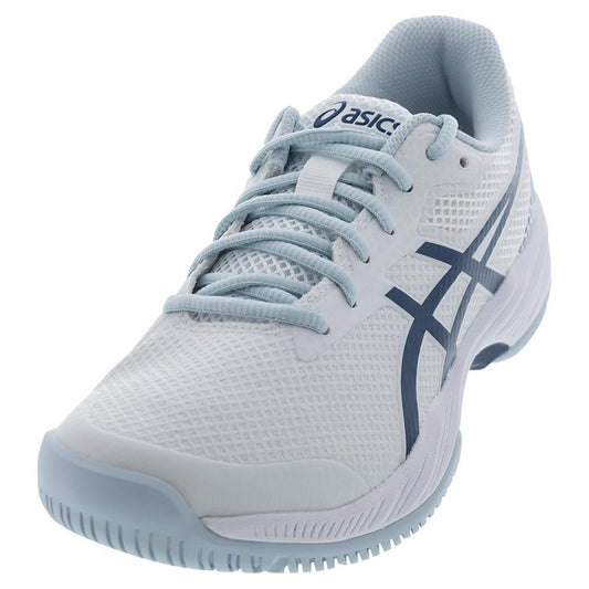 Womens Gel-Game 9 Pickleball Shoes White and Vintage Indigo Womens Shoes ASICS 5 White