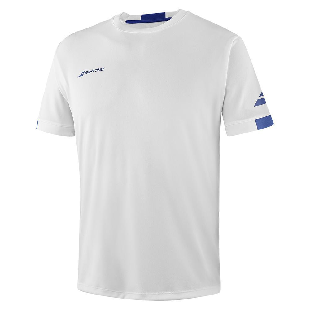 Boys` Play Crew Neck Tennis Top Boys Apparel BABOLAT White SMALL