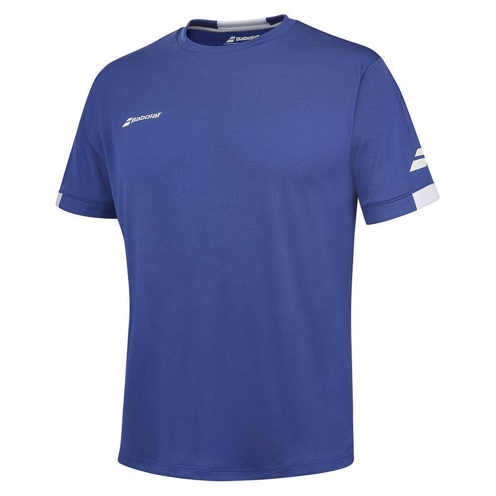 Boys` Play Crew Neck Tennis Top Boys Apparel BABOLAT Blue SMALL