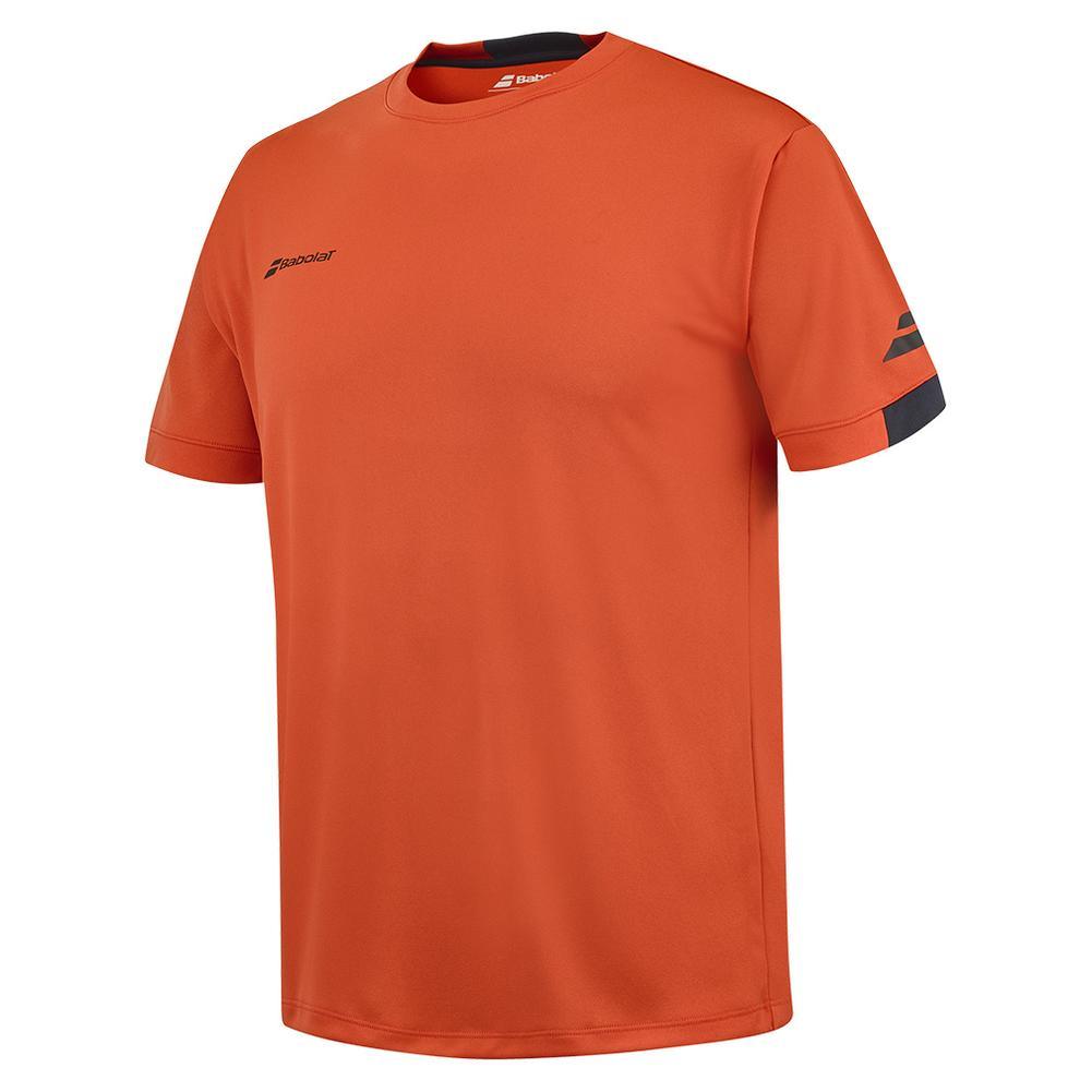 Boys` Play Crew Neck Tennis Top Boys Apparel BABOLAT Red SMALL