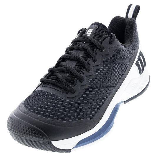 Men's Rush Pro 4.5 Tennis Shoes Black and Ensign Blue Top Tennis Shoes WILSON 7 Black