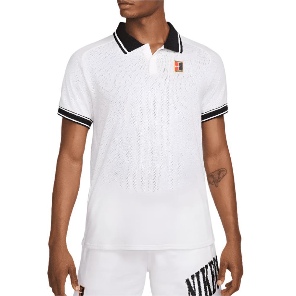 Mens Heritage Tennis Polo MENS APPAREL NIKE White XS
