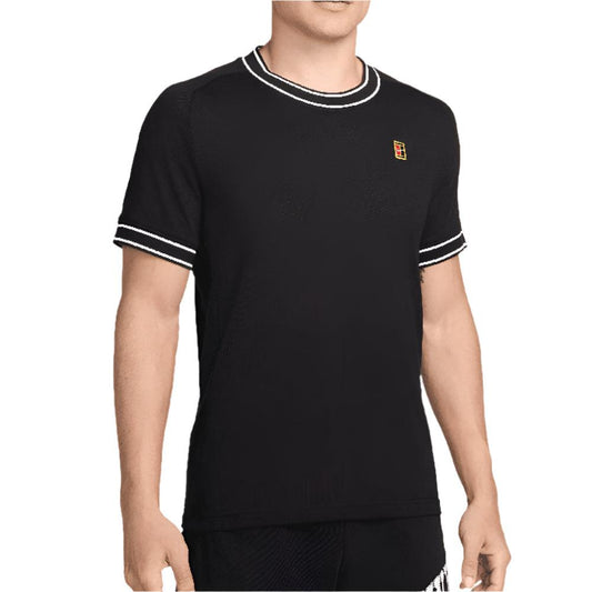 Men's Heritage Tennis Top Mens Apparel NIKE Black XS