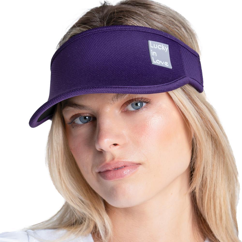 Women`s Lucky Logo Stretch Tennis Visor WOMENS APPAREL LUCKY IN LOVE 502_CONCORD