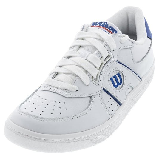 Unisex Pro Staff 87 Tennis Shoes White and Deja Vu Blue Womens Shoes WILSON 12 White