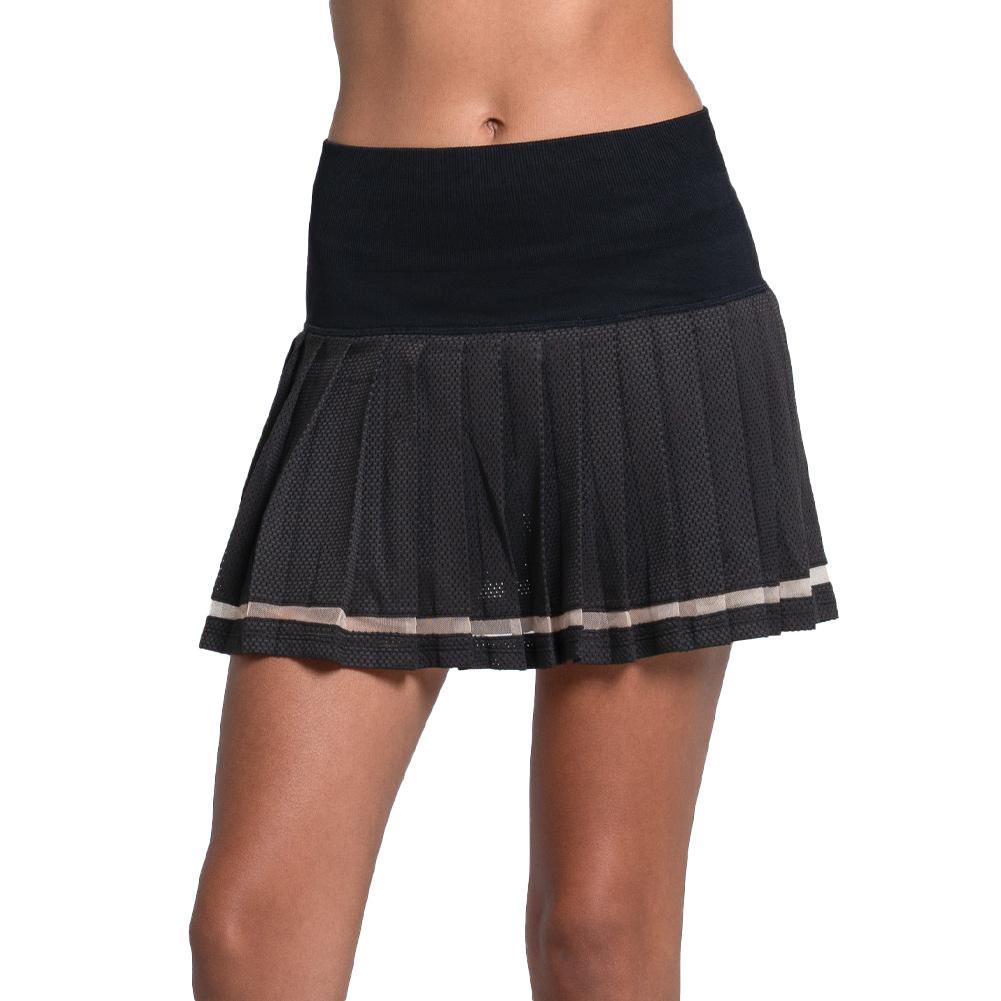 Women's Be Tulle Pleat Tennis Skort Womens Apparel LUCKY IN LOVE Black XL