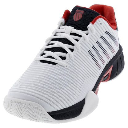 Juniors` Hypercourt Express 2 Tennis Shoes Bright White and Stretch Limo Top Tennis Shoes K-SWISS 1.5Y