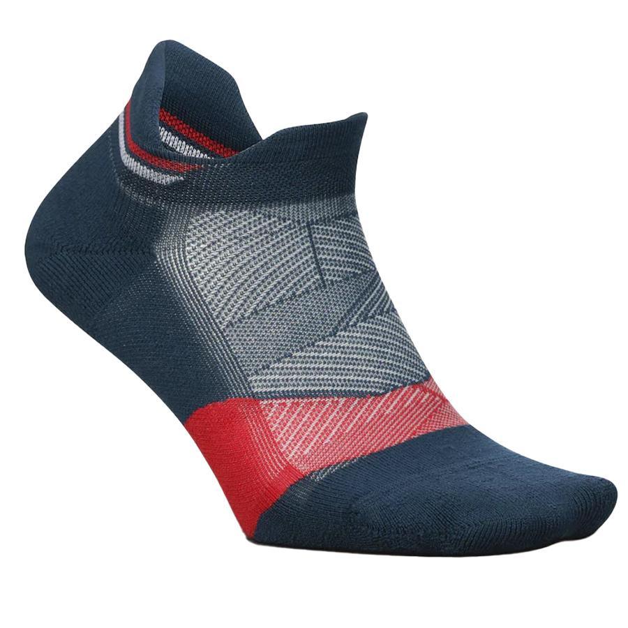 Elite Light Cushion No Show Tab Socks USA Navy Socks FEETURES S
