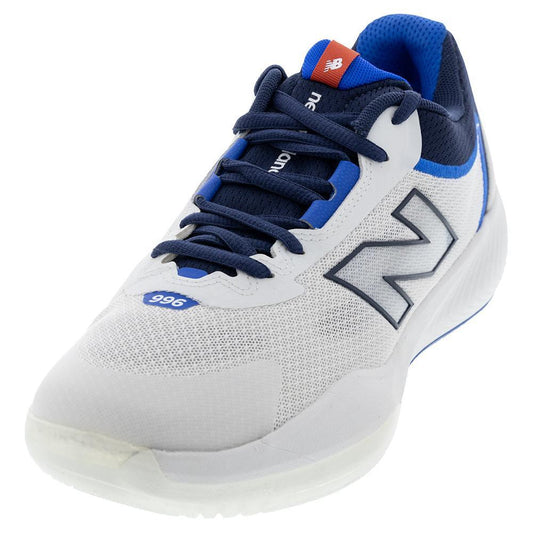 Men's FuelCell 996v6 D Width Pickleball Shoes White and Team Navy Top Tennis Shoes NEW BALANCE 7