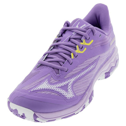 Womens Wave Exceed Light 2 AC Tennis Shoes Bellflower and White Womens Shoes MIZUNO