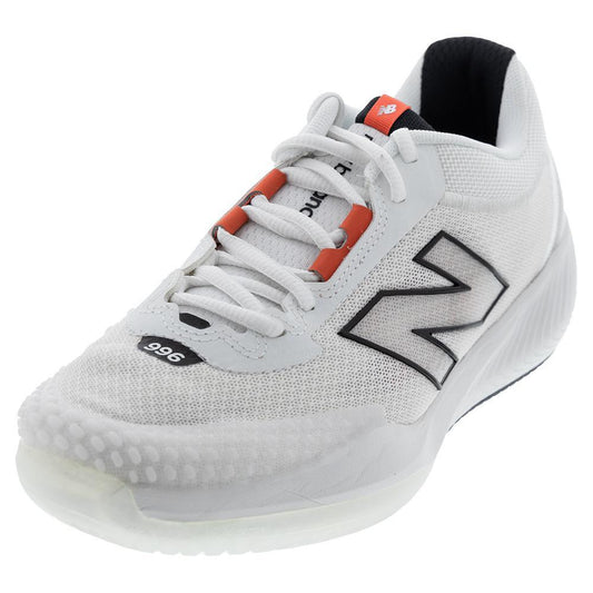 Men's FuelCell 996v6 D Width Tennis Shoes White and Black Shoes NEW BALANCE 7