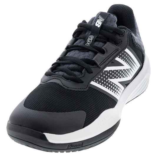 Men`s 696v6 2E Width Tennis Shoes Black and White TOP TENNIS SHOES NEW BALANCE 8