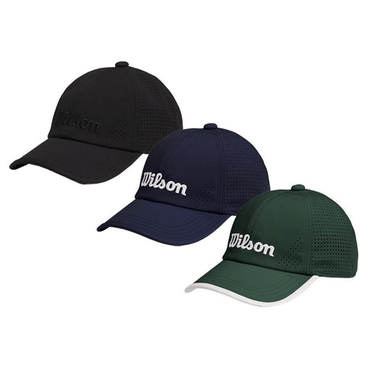 Unisex Laser-Cut Performance Cap Womens Apparel WILSON Black