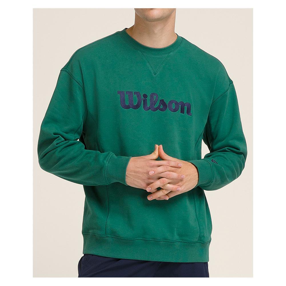 Men's Parkside Crew Classic Tennis Long Sleeve Outerwear WILSON Green S