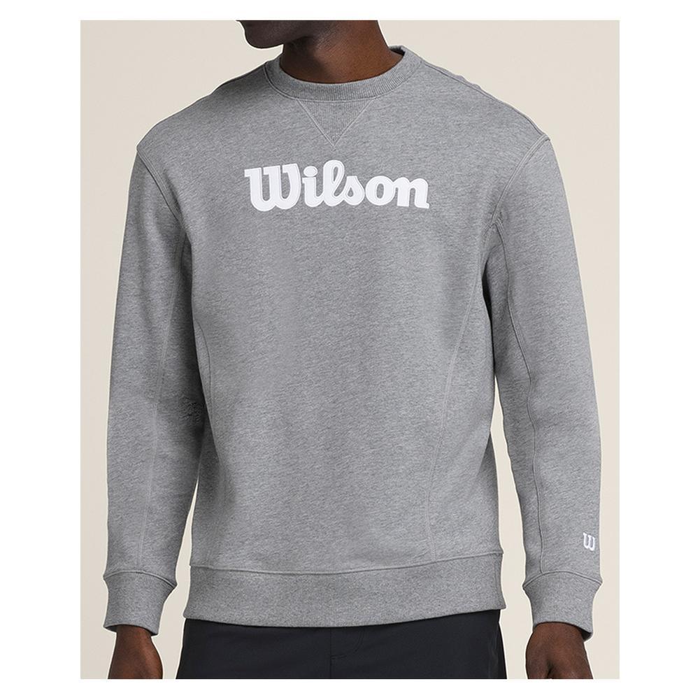 Men's Parkside Crew Classic Tennis Long Sleeve Outerwear WILSON Grey S