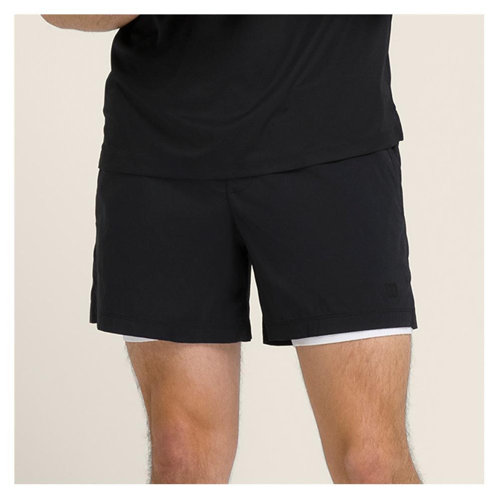 Men's Volley 6 Inch Tennis Short Mens Apparel WILSON Black S