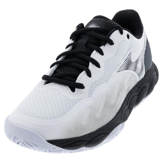 Mens Wave Enforce Court AC Tennis Shoes White and Black TOP TENNIS SHOES MIZUNO 7