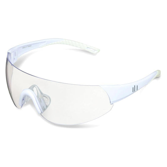 Shield Pickleball Eyewear White and Perfectly Clear SUNGLASSES PARALLEL White