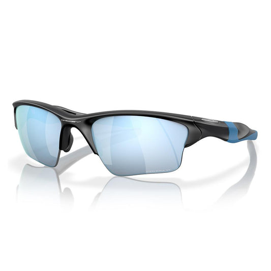 Half JacketÂ® 2.0 XL Polarized Sunglasses Matte Black and Prizm Deep Water SUNGLASSES OAKLEY Blue