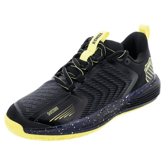 Men`s Ultrashot 3 Tennis Shoes Micro Chip and Black TOP TENNIS SHOES K-SWISS 7