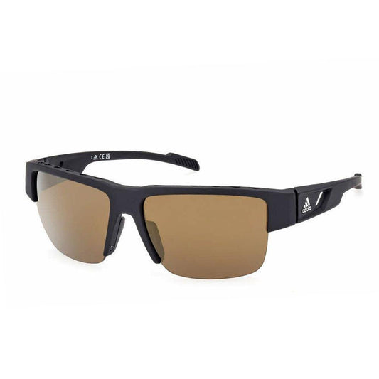 Men`s Active Polarized Sunglasses Black and Brown SUNGLASSES ADIDAS Black