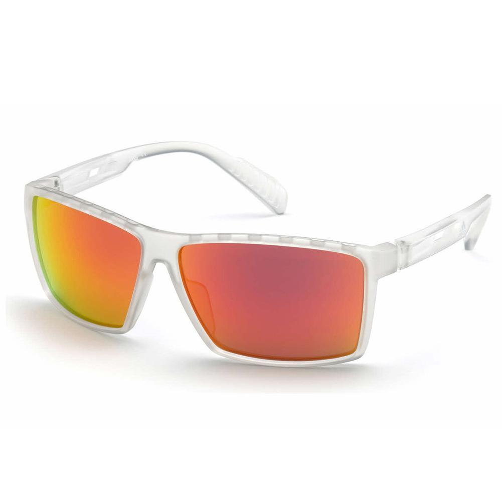 Men`s Active Mirror Sunglasses Crystal and Brown SUNGLASSES ADIDAS White