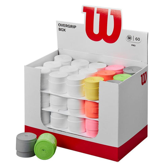 Pro Overgrip Box 60 Assorted Grips WILSON White