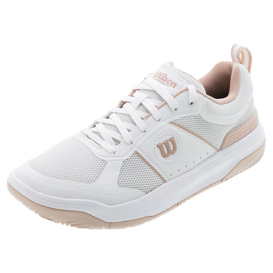 Women`s Pickle Pro Pickleball Shoes White and Cameo Rose WOMENS SHOES WILSON White 5.5
