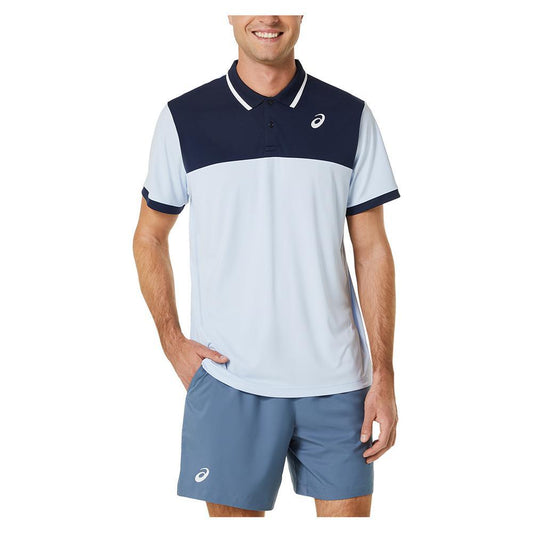 Men`s Court Tennis Polo MENS APPAREL ASICS Blue S