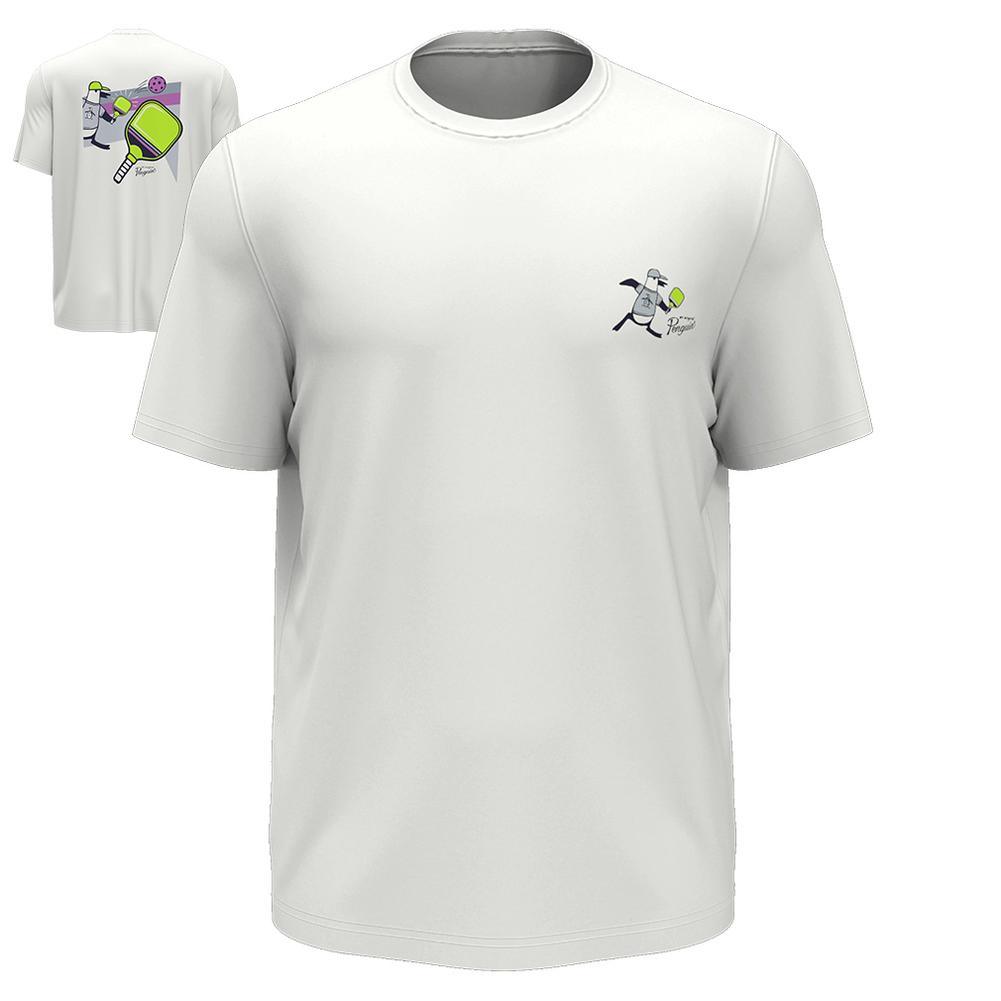 Men`s Trademark Pickleball Back Graphic Tee Bright White PICKLEBALL APPAREL PENGUIN