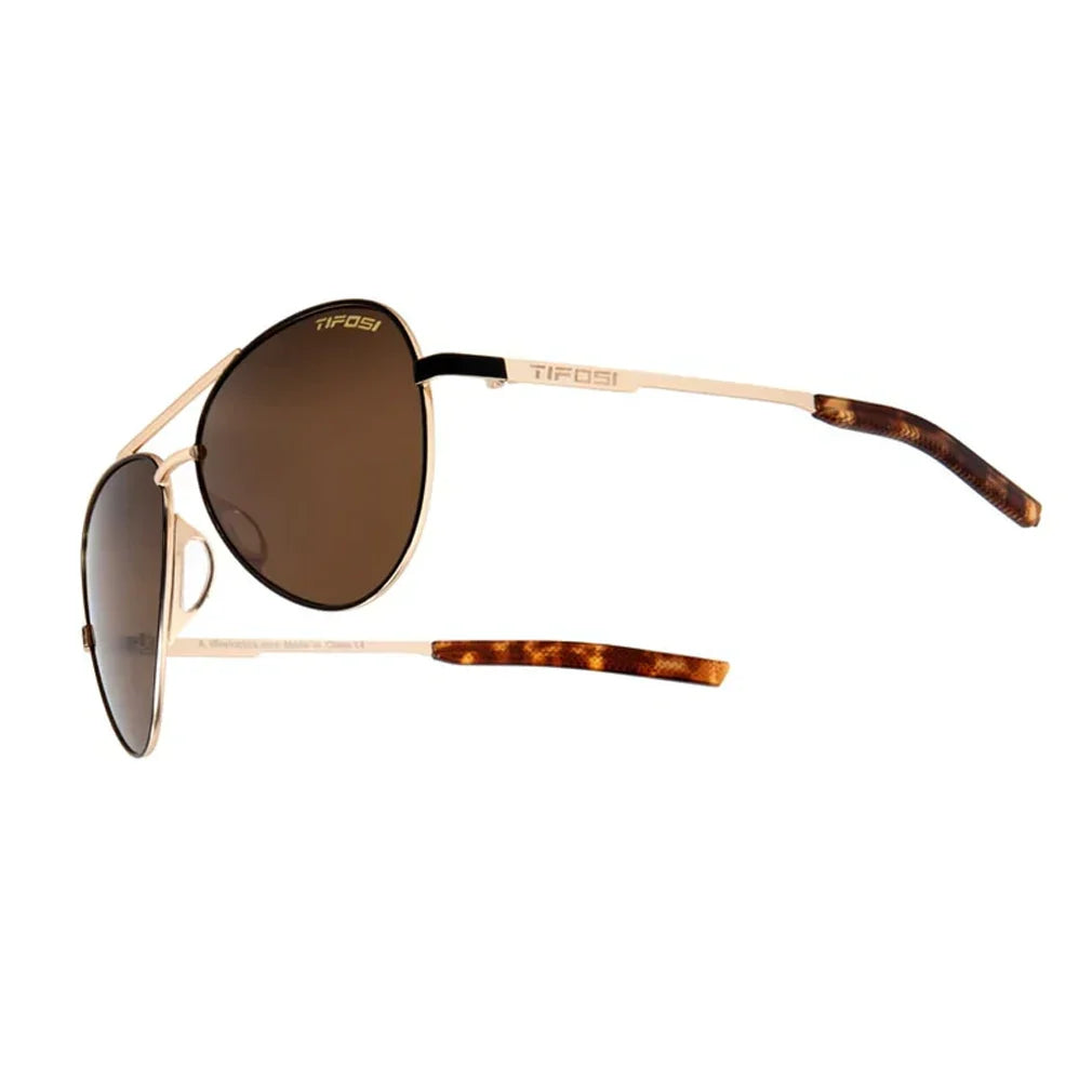 Shwae Sunglasses Midnight Gold and Brown Lenses TIFOSI