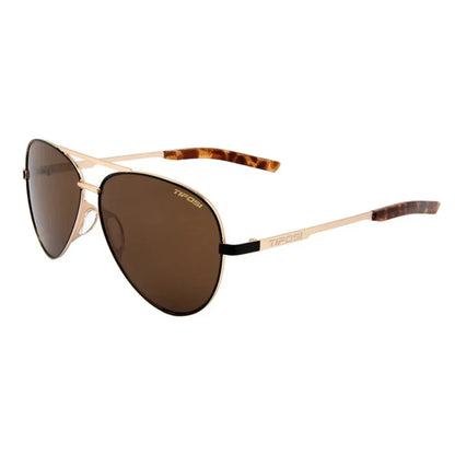 Shwae Sunglasses Midnight Gold and Brown Lenses TIFOSI Default Title
