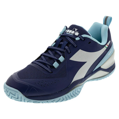 Women's Blushield Torneo 2 AG Tennis Shoes Blueprint and White Womens Shoes DIADORA 6