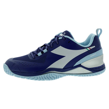 Women's Blushield Torneo 2 AG Tennis Shoes Blueprint and White Womens Shoes DIADORA