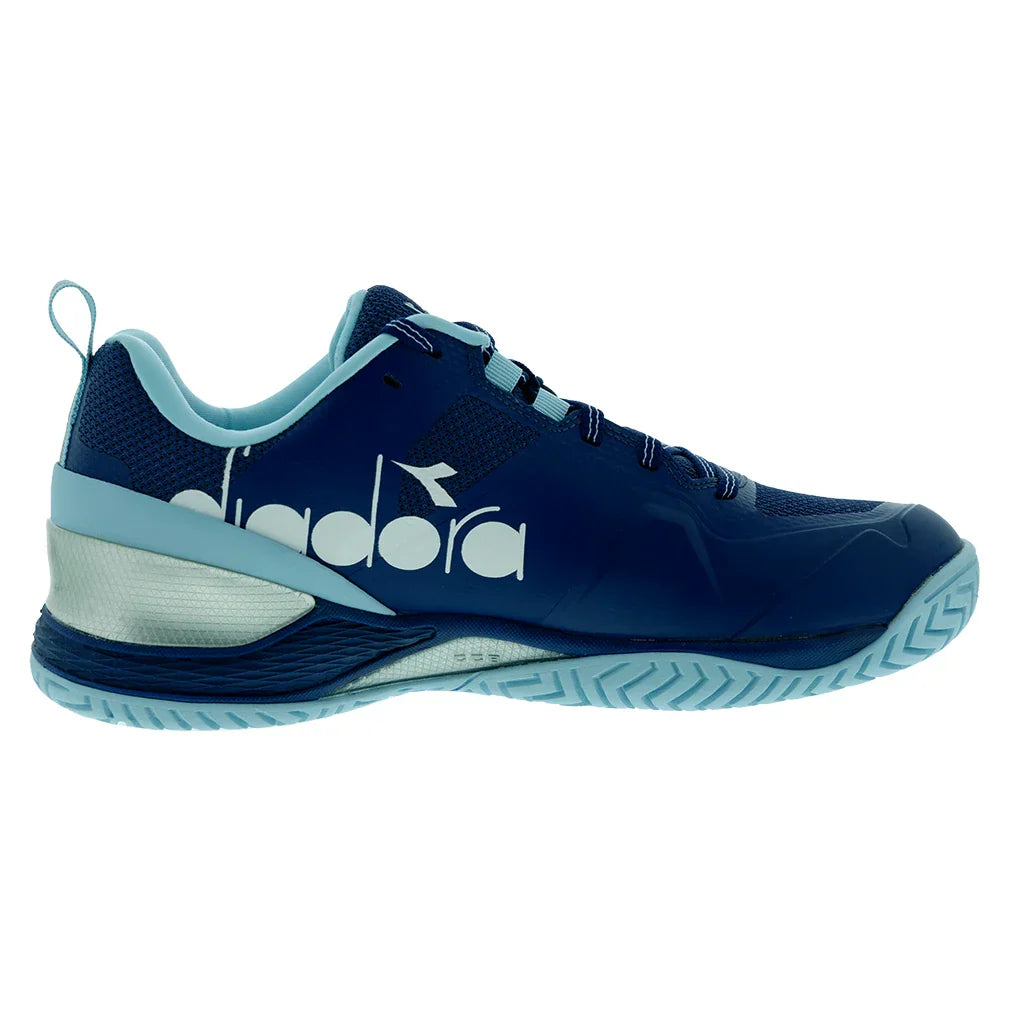 Women's Blushield Torneo 2 AG Tennis Shoes Blueprint and White Womens Shoes DIADORA