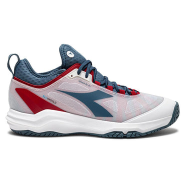 Men's Speed Blushield Fly 4 AG Tennis Shoes White and Oceanview Tournament Gear DIADORA 7.5