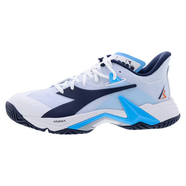 Men`s B.Icon 3 Tennis Shoes White and Blue Corsair DIADORA