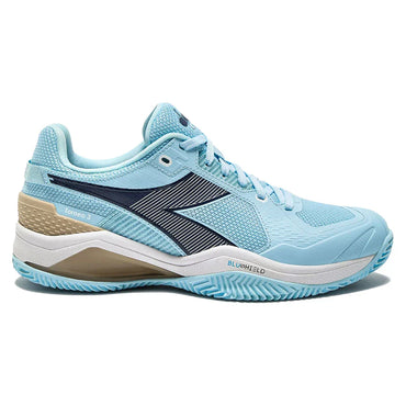 Women`s Blushield Torneo 3 Tennis Shoes Corydalis Blue and Black Iris DIADORA