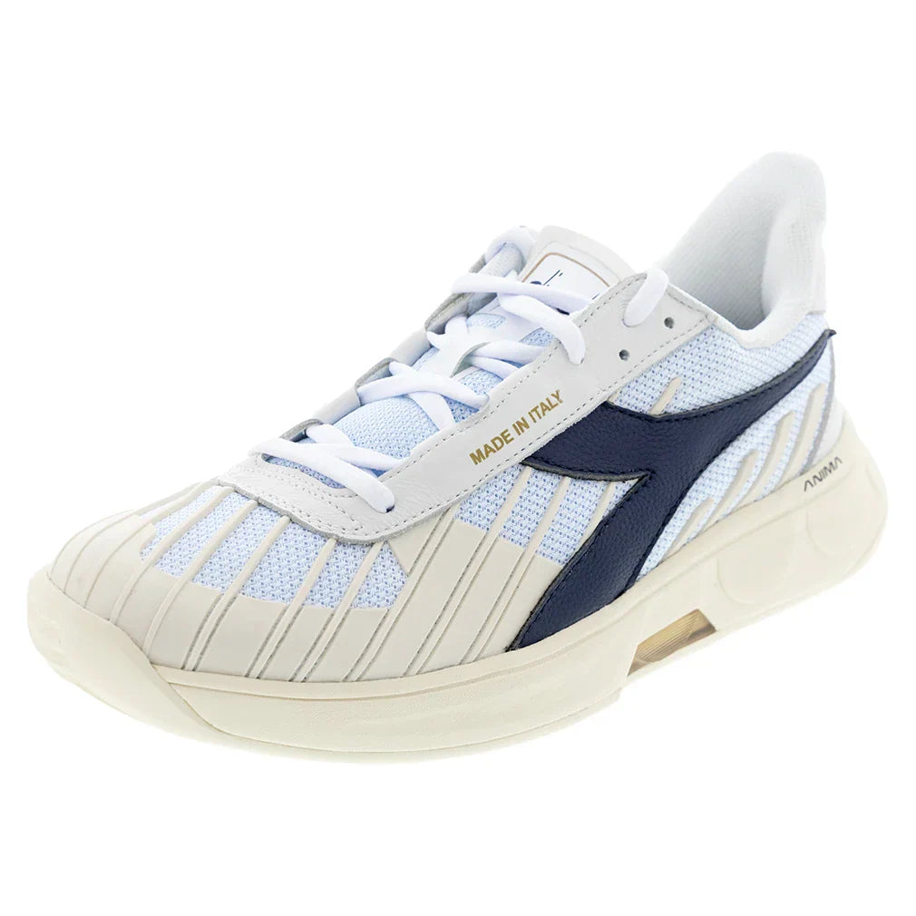 B. Elite Star Tennis Shoes White and Blue Corsair DIADORA 5.5 White