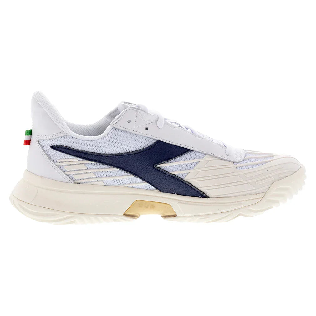 B. Elite Star Tennis Shoes White and Blue Corsair DIADORA